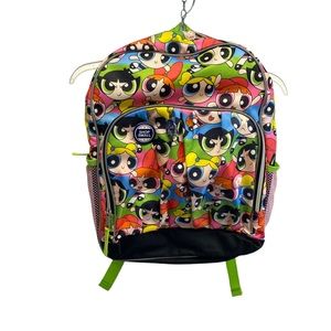 Powerpuff girls cartoon network backpack all over prints metal zipper retro Y2K